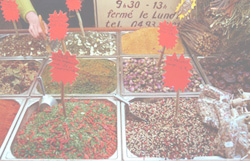 Buying spices in Old Nice on the French Riviera. Photo: &copy; www.keithsarver.com